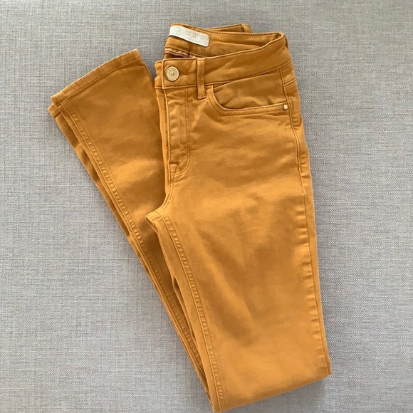 ZARA mustard yellow jeans
